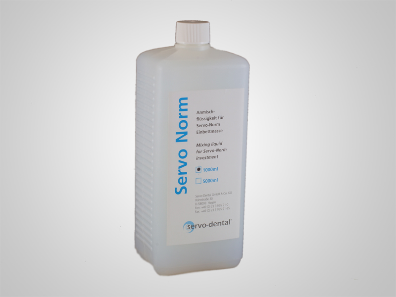 EInbettmasse - Servo Norm Anmischflüssigkeit 1l Flasche