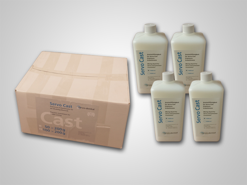 Einbettmasse - Servo-Cast 100x200g inklusive 4x1l Liquid